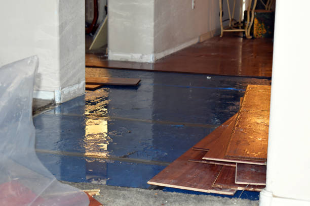 Professional Burst Pipe Cleanup technician working in Bridgeport, CT